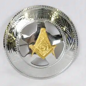 Sash Brooch - Gold Masonic Emblem