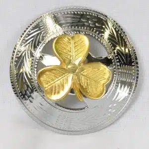 Sash Brooch - Gold Irish Shamrock