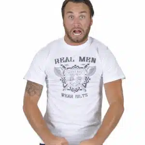 Real Men Wear Kilts! T-shirt White