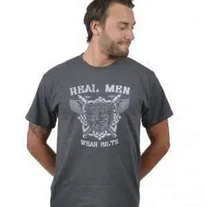 Real Men Wear Kilts! T-shirt Charcoal