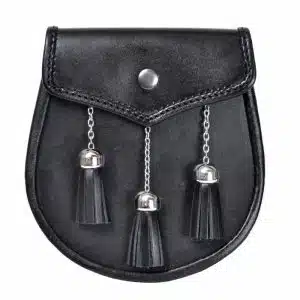 Black Leather, Silver Tassel Sporran
