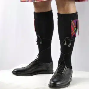 Contemporary Black Kilt Hose
