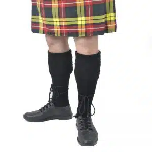 Deluxe Black Cable Knit Kilt Hose