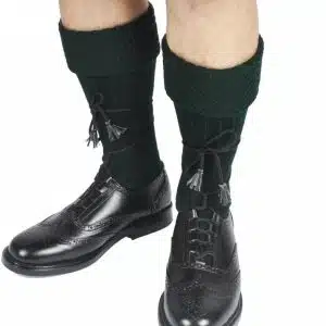Diamond Cuff Forest Green Kilt Hose