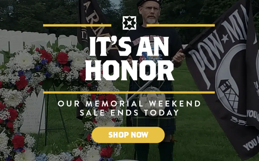 Last Day for Memorial Day Sale
