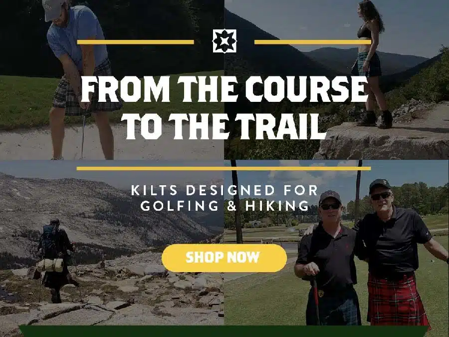 Kilts designed for golfing & hiking