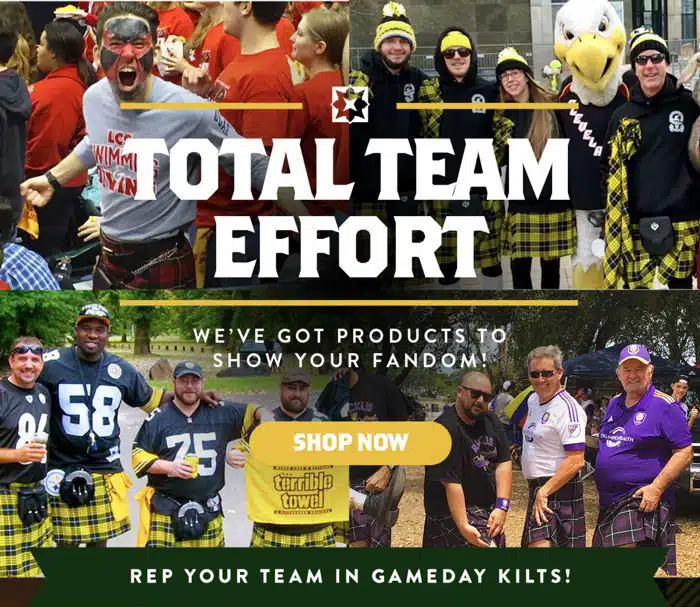 Rep Your Team In Gameday Kilts!