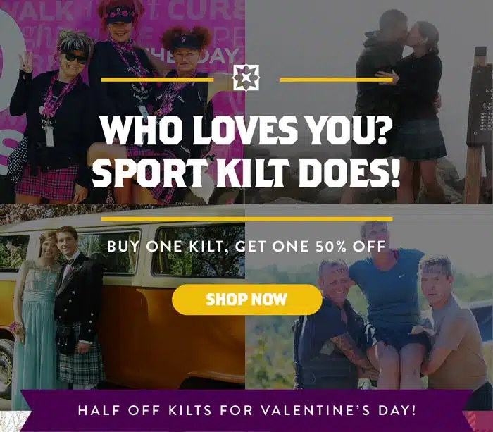 Half Off Kilts For Valentine’s Day!