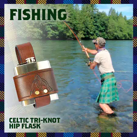 FISHING Celtic Tri-Knot Hip Flask https://sportkilt.com/product/celtic-tri-knot-hip-flask/
