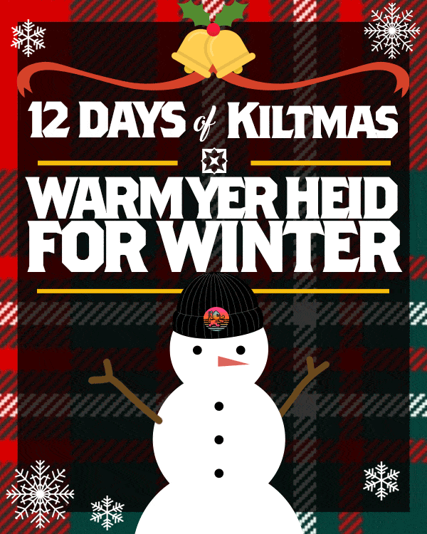 There’s no greater feeling than keeping your ears toasty on a nippy day. But don’t just wear any cap - rock the Fleece Lined Beanie featuring our gradient lion logo! Keeps you warm and looking cool at the same time. The beanie is today’s 12 Days of Kiltmas giveaway item! Head to our Facebook page and share/tag a friend in our daily product post to be entered to win. We’ll reach out directly to let you know if you’ve won.