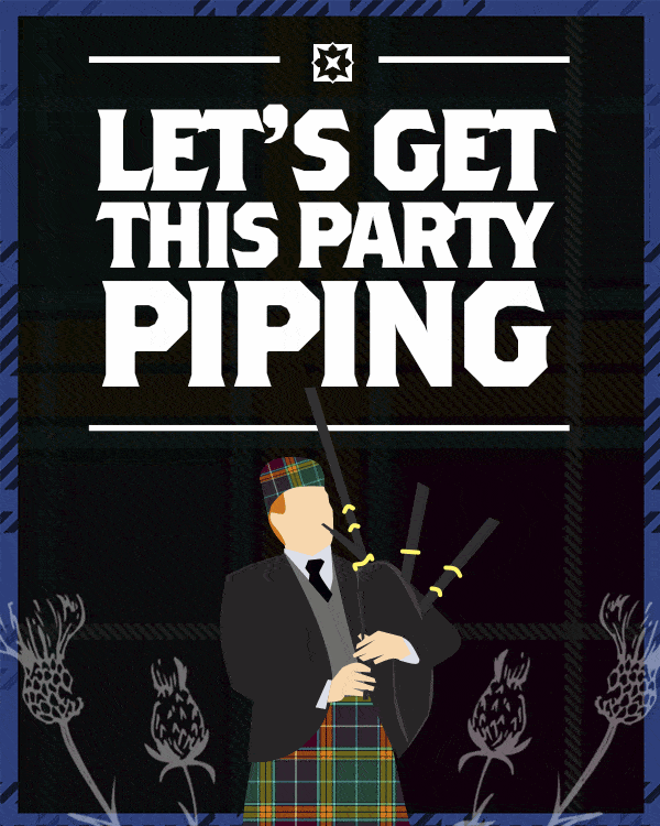 A proper Burns Night celebration opens with the soundtrack of bagpipes welcoming guests to the festivities. Music is a major part of the Burns legacy - in addition to “Auld Lang Syne” (aka the New Year’s song), Burns penned lyrics to hundreds of tunes that still influence songwriters to this day. Once the dinner host arrives at the head of the table, the piping quiets down and the guests recite Selkirk’s Grace.
