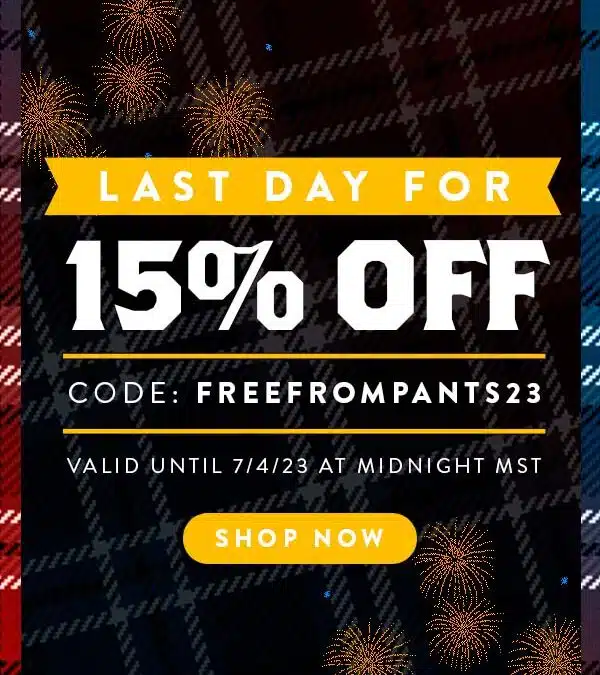 Live free, feel free. Last day of the Freedom Sale!