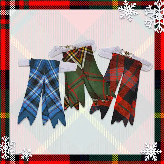 Add a polished touch to your kilt ensemble while keeping your socks secure during your adventures.