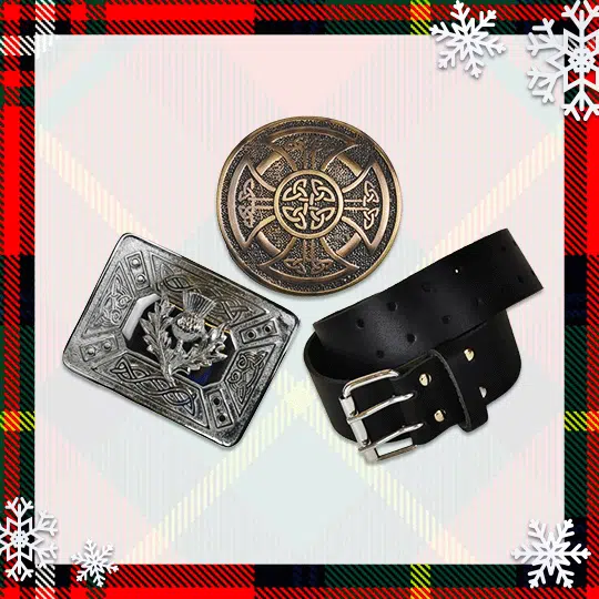 Keep your kilt secure during zero-gravity hikes or extraterrestrial encounters with the Kilt Belts & Buckle Combo, blending function with futuristic flair.